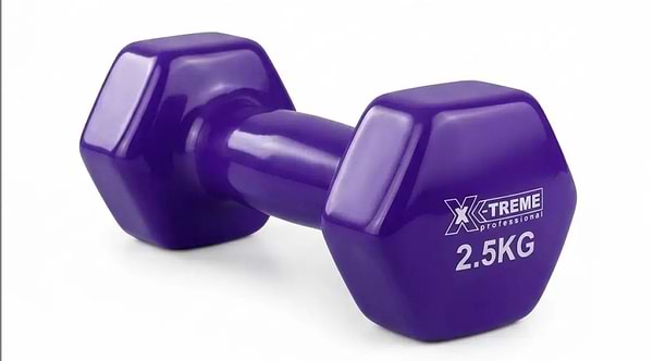 Фото - Гантель для фітнесу X-Treme вінілові цільні 2.5 кг Фіолетова (XTDBH-2.5P)