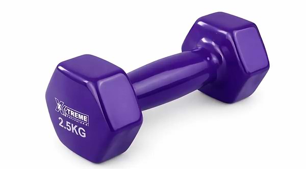 Фото - Гантель для фітнесу X-Treme вінілові цільні 2.5 кг Фіолетова (XTDBH-2.5P)
