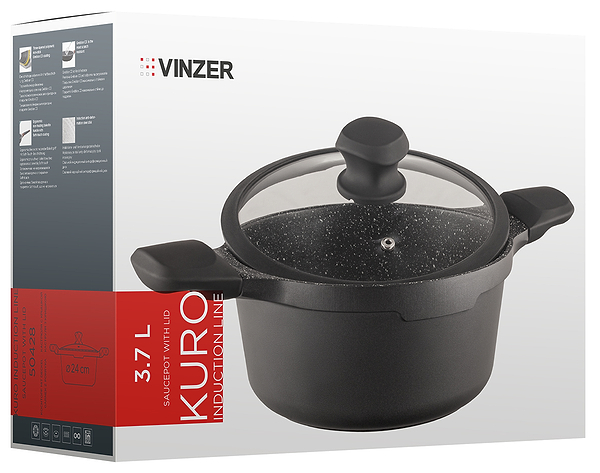 Фото - Каструля Vinzer Kuro Induction Line 24 cм 3.7 л (50428)
