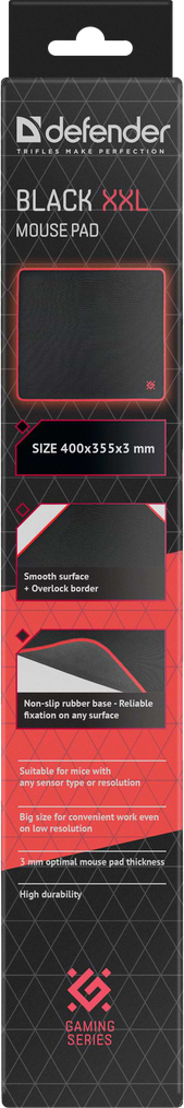 Фото - Килимок для миші ігровий Defender Black XXL (50559)