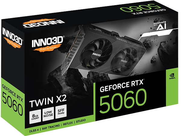 Фото - Відеокарта Inno3D RTX5060 TWIN X2, 8GB GDDR7 (N50602-08D7-195071N)