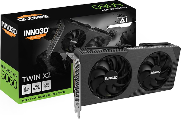 Фото - Відеокарта Inno3D RTX5060 TWIN X2, 8GB GDDR7 (N50602-08D7-195071N)