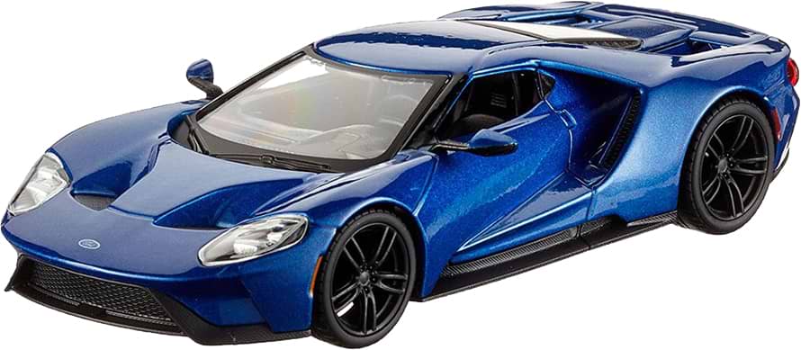 Коллекционная машинка 1:32 Bburago Автомодель - FORD GT (голубой металлик, серебристый металлик, 1:32) (18-43043)