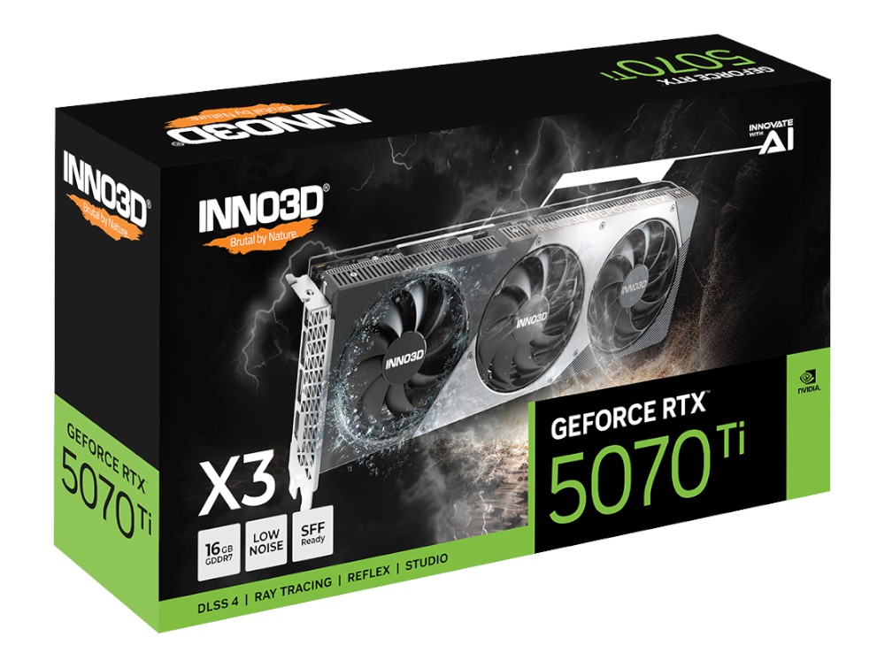 Фото - Видеокарта Inno3D NVIDIA GeForce RTX 5070 Ti X3 (N507T3-16D7-176068N)