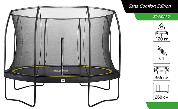 Фото - Батут Salta Comfort Edition 366 см Black (5076A)