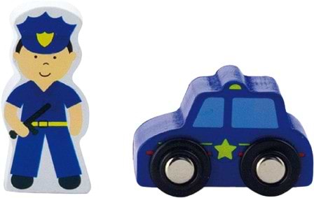 Фото - Набір ігрових фігурок DEL Viga Toys до ж/д Поліцейський ділянку (50814)