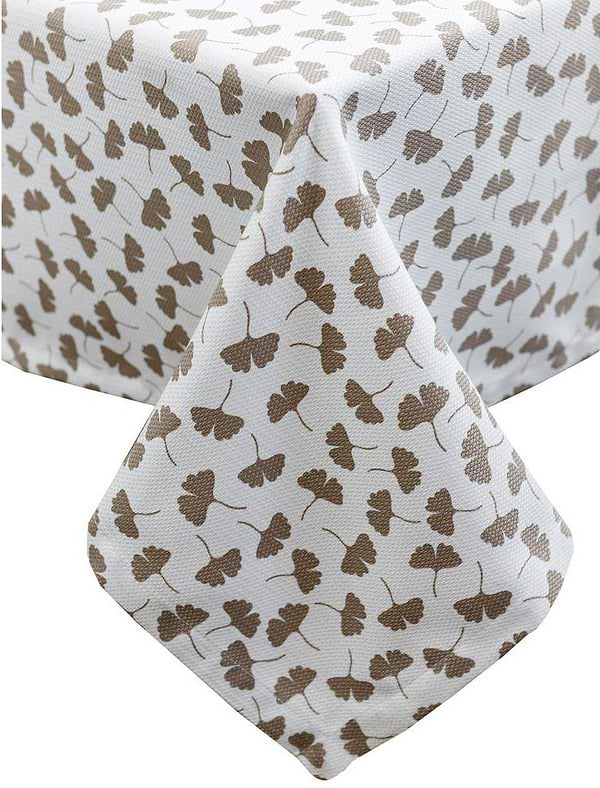 Фото - Скатертина прямокутна Прованс MACAO гінкго бежева 132х180 см (029498)