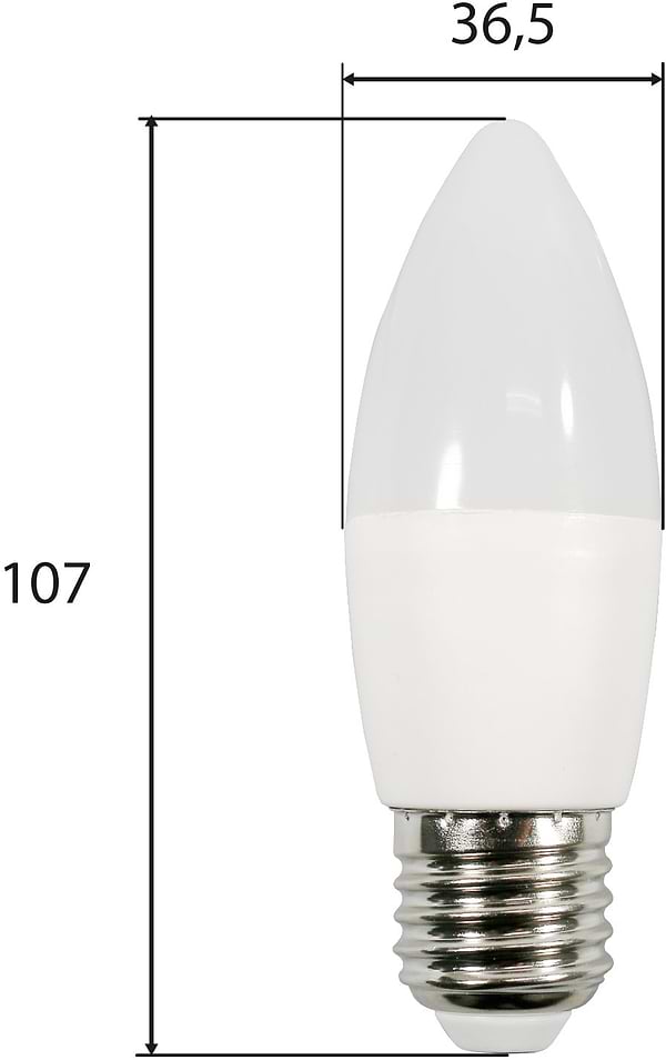 Фото - Лампочка світлодіодна Miorro C37 8W E27 4000K (51-314-006)