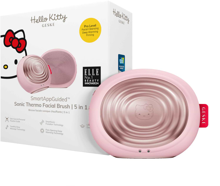 Щітка для чищення обличчя GESKE Sonic Thermo Facial Brush 5 в 1 by Hello Kitty (HK000008PI01) - Фото 1