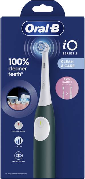 Фото - Зубна щітка електрична Oral-B Braun iO 2 iOS2.1C9.0 типу 3770 Лісово-зелена