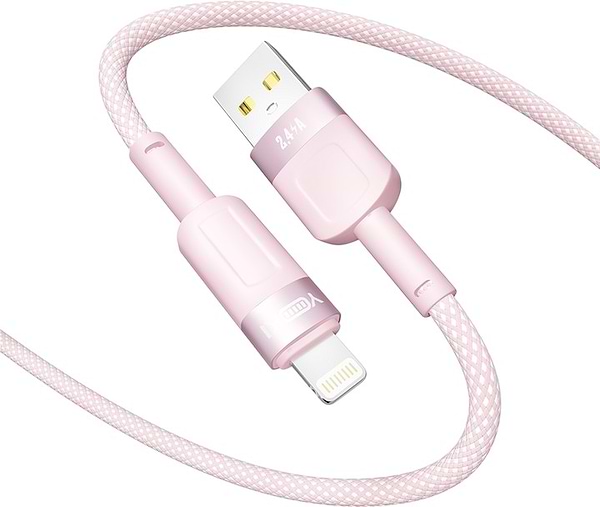 Фото - Кабель синхронізації даних YOKI STYLE Lightning 2.4A 1.2m Pink (YK-ST41)