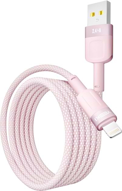 Фото - Кабель синхронізації даних YOKI STYLE Lightning 2.4A 1.2m Pink (YK-ST41)