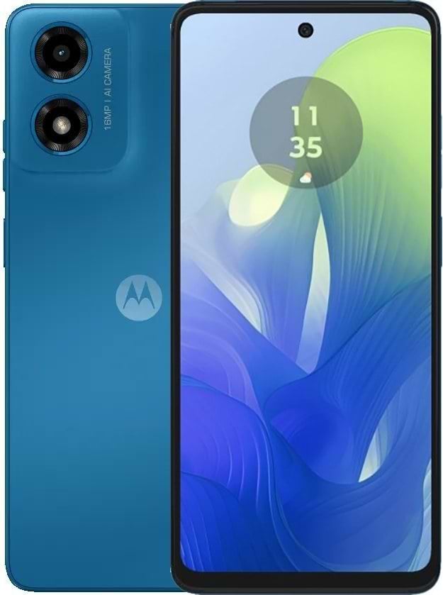 Смартфон Motorola G04 4/64Gb Satin Blue - Фото 1