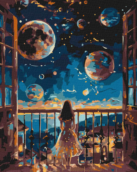 Картина по номерам Ideyka Мечтательная ночь 40х50 см (KHO5138)