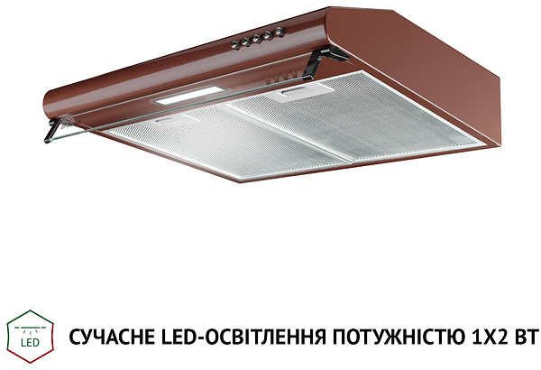 Фото - Вытяжка традиционная Perfelli PL 5144 BR LED