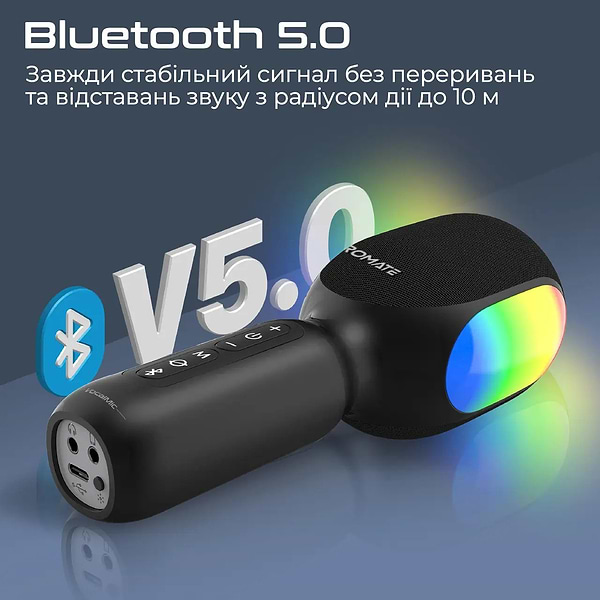 Фото - Мікрофон вокальний бездротовий Promate vocalmic.black