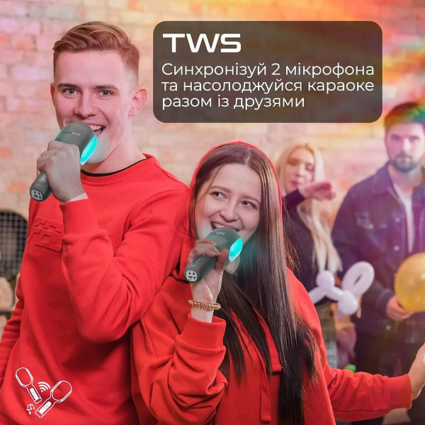 Фото - Мікрофон вокальний бездротовий Promate vocalmic.black