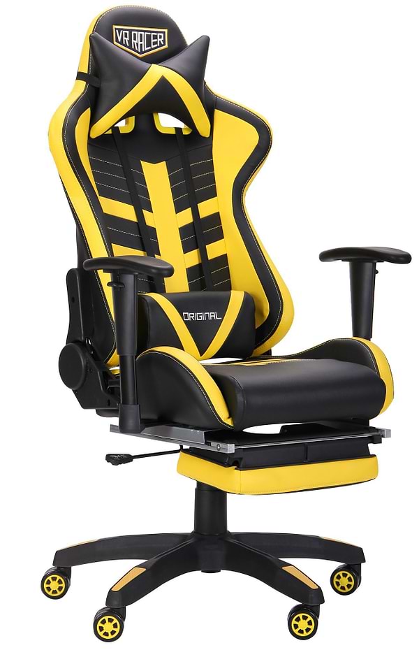 Фото - Кресло для геймеров AMF VR Racer BattleBee черный/желтый