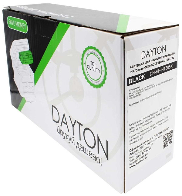 Фото - Картридж для лазерних принтерів/БФП Dayton HP CE505X (05X)/CF280X (80X), Canon 719H для LJ P2035/P2055 MF-416 (DN-HP-NT505X)