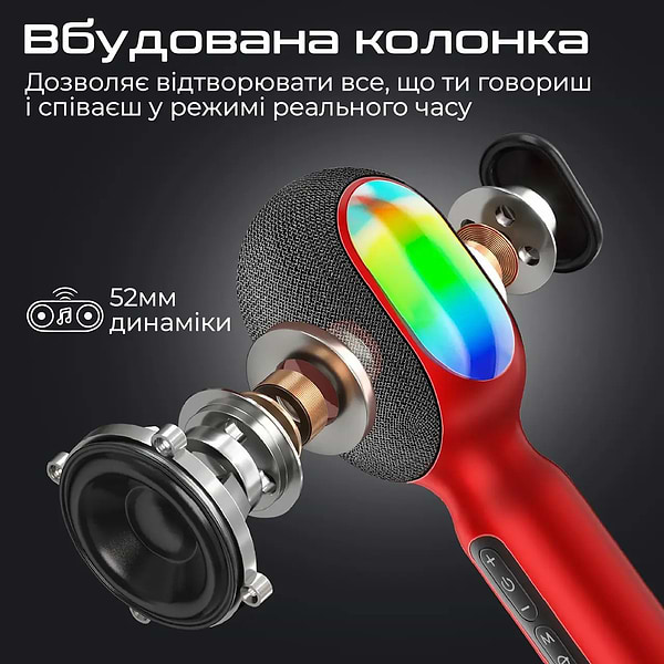 Фото - Мікрофон вокальний бездротовий Promate vocalmic.red