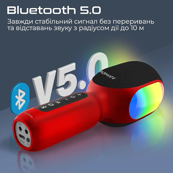 Фото - Мікрофон вокальний бездротовий Promate vocalmic.red