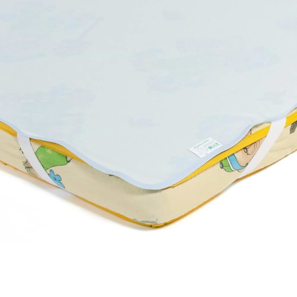 Наматрацник дитячий ЕКО ПУПС непромокальний Premium розмір 70х140 см Синій (ПНАМ70140с)