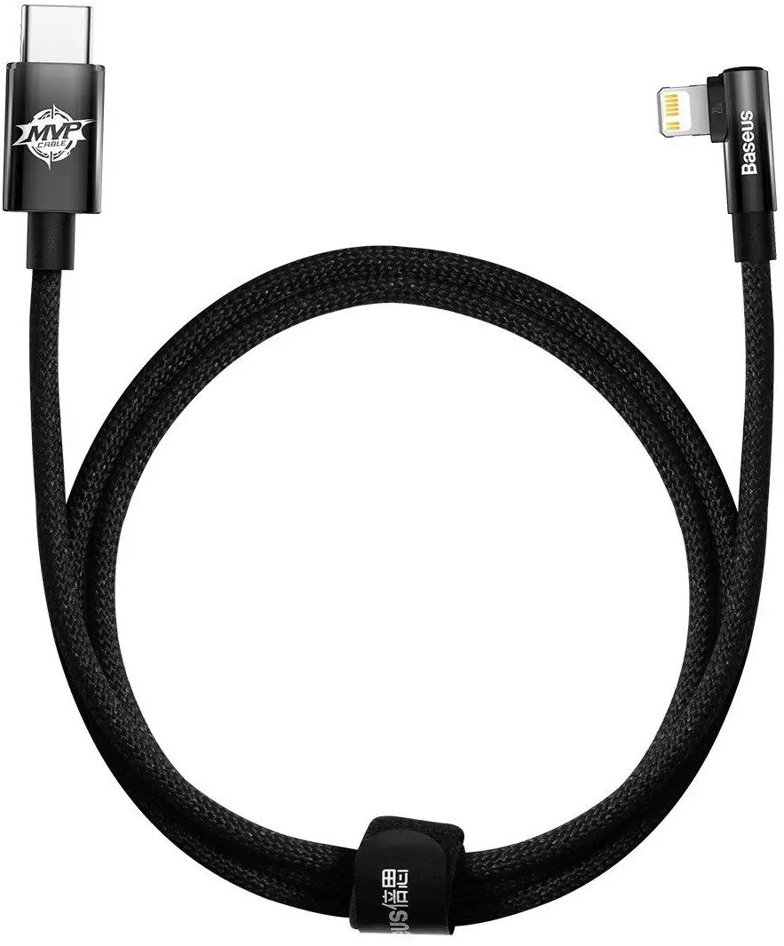 Кабель синхронізації даних Baseus MVP 2 Elbow-shaped Fast Charging Data Cable Type-C to iP 20W 1m Black (CAVP000201)