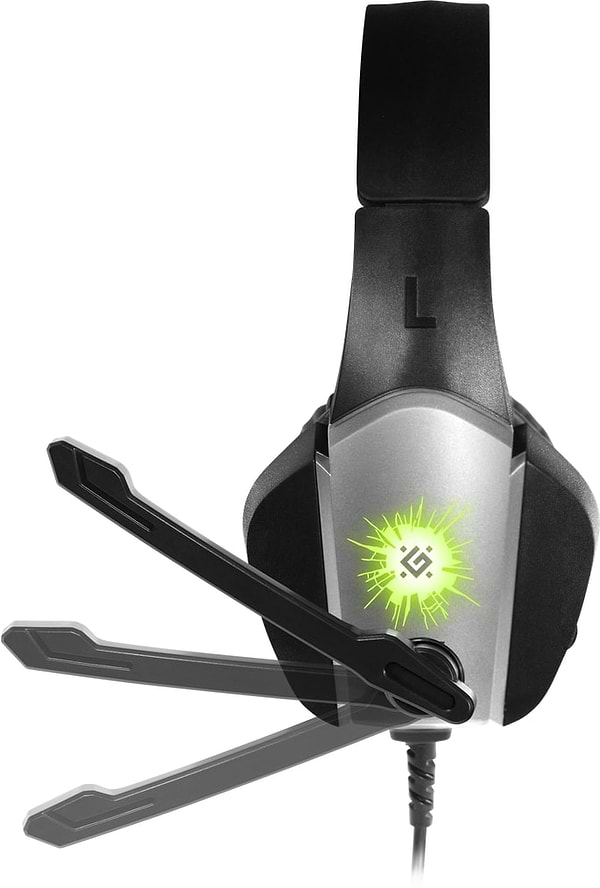 Фото - Гарнітура дротова ігрова Defender X-Skull Black/Gray 2.1 м (64585)
