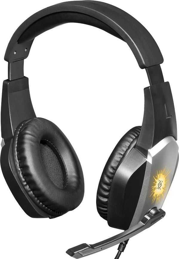 Фото - Гарнітура дротова ігрова Defender X-Skull Black/Gray 2.1 м (64585)