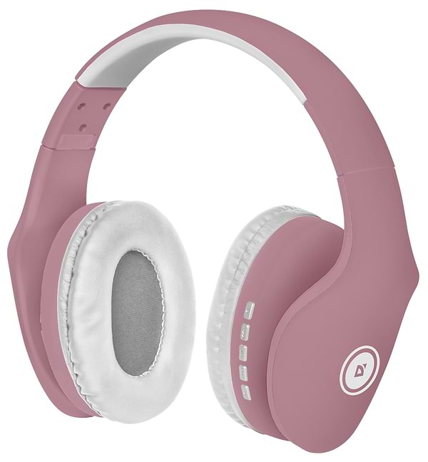 Фото - Наушники полноразмерные беспроводные Defender FreeMotion B525 Bluetooth White-Pink (63528)