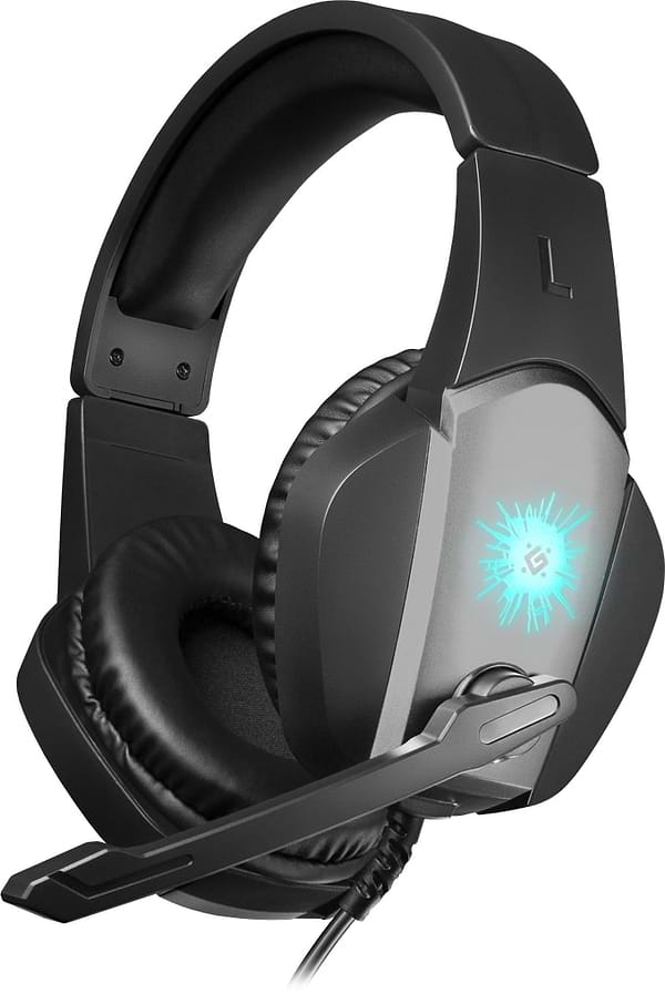 Фото - Гарнітура дротова ігрова Defender X-Skull Black/Gray 2.1 м (64585)