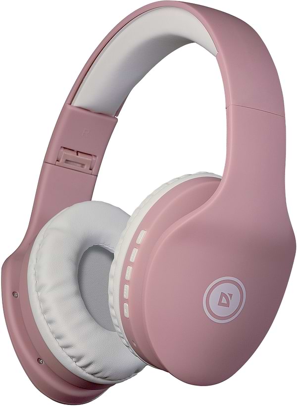 Фото - Наушники полноразмерные беспроводные Defender FreeMotion B525 Bluetooth White-Pink (63528)