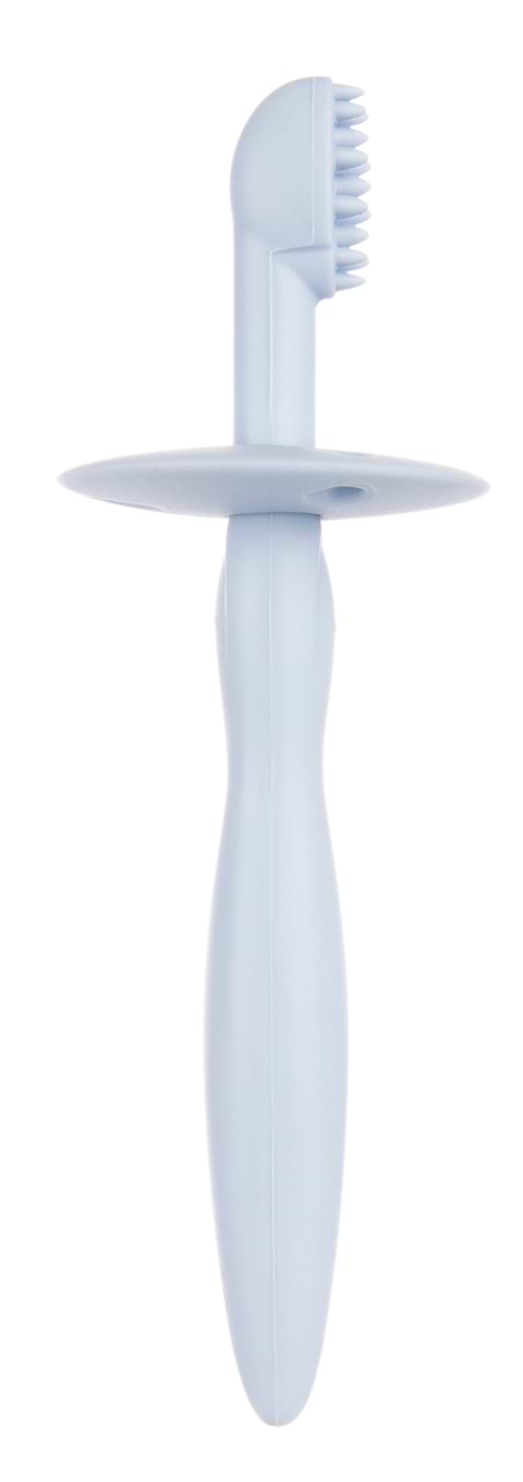 Зубна щітка мануальна дитяча Canpol babies Силіконова з обмежувачем, блакитна (51/500_blu)