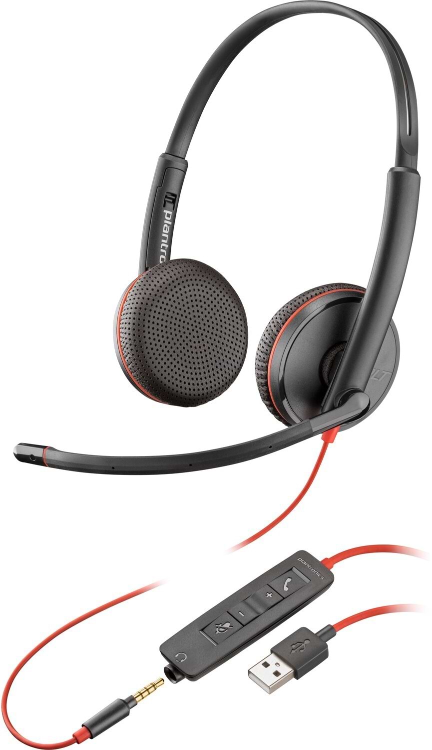 Гарнитура проводная Poly BlackWire C3225 USB-A HS Stereo (80S11AA) - Фото 1