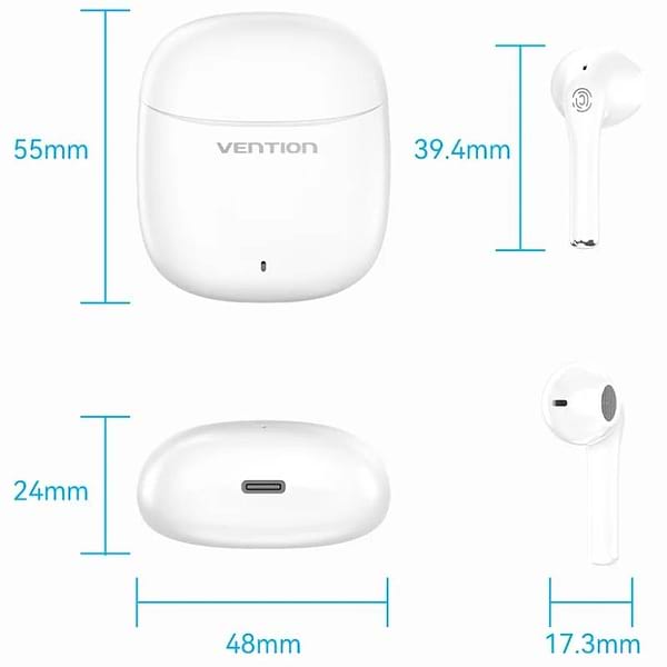 Фото - Наушники вкладыши беспроводные TWS Vention Elf Earbuds E02 White (NBGW0)