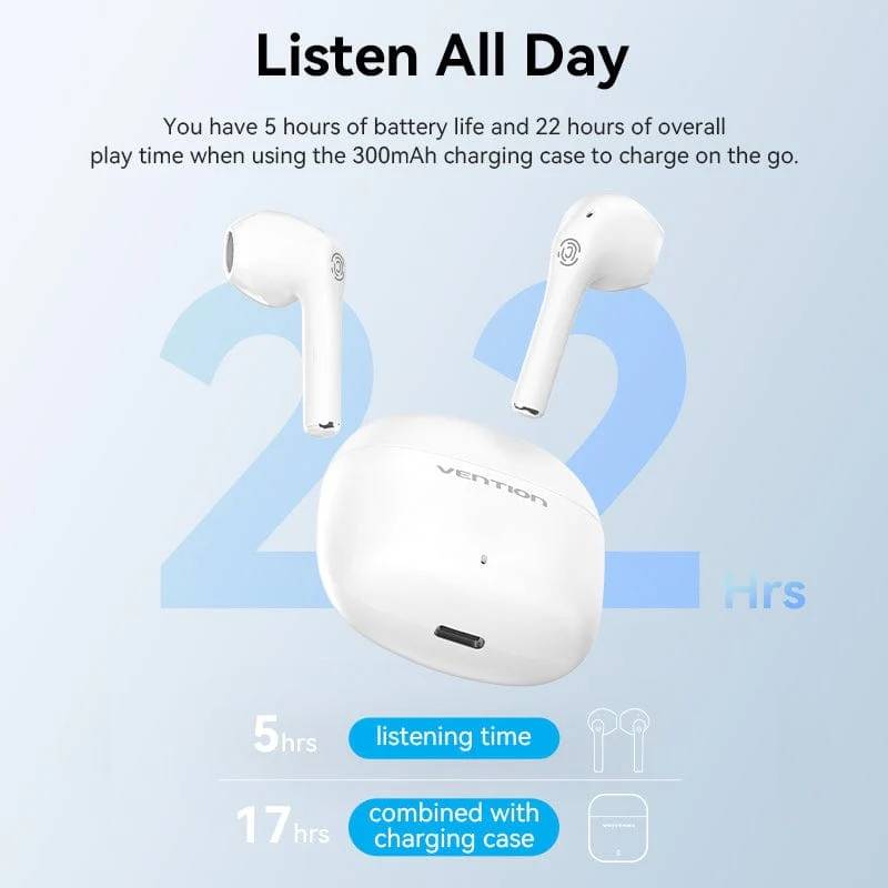 Фото - Наушники вкладыши беспроводные TWS Vention Elf Earbuds E02 White (NBGW0)