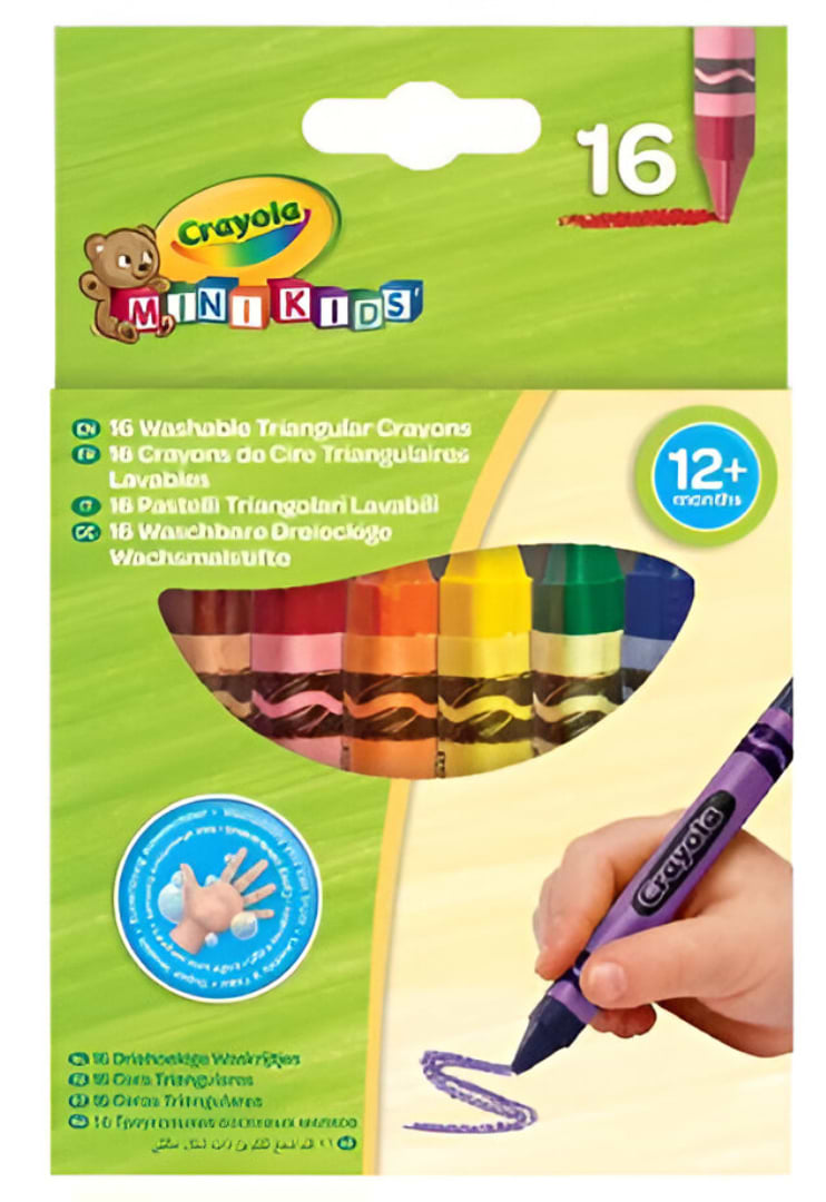 Набор восковых мелков Crayola Mini Kids для малышей треугольная 16 цв. (52-016T)
