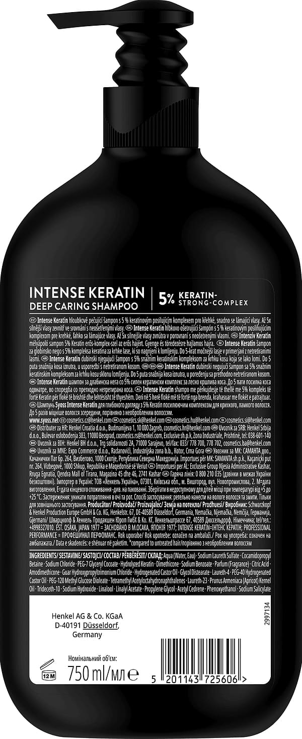 Фото - Шампунь женский SYOSS Keratin 750 мл (5201143725606)