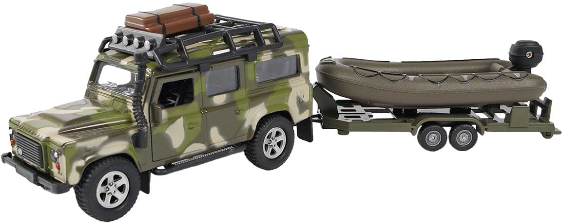 Автотранспорт TechnoDrive LAND ROVER DEFENDER MИЛИТАРИ (с лодкой) (520191.270)