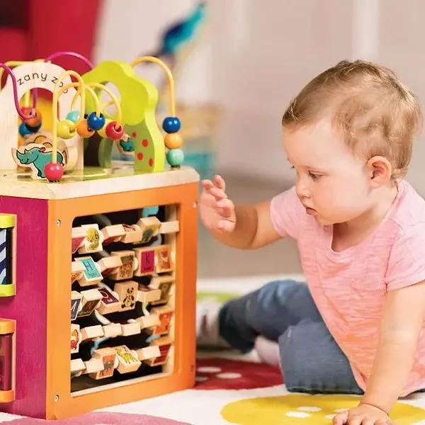 Фото - Бізіборд-куб Battat дерев'яний Zoo (BX1004X)