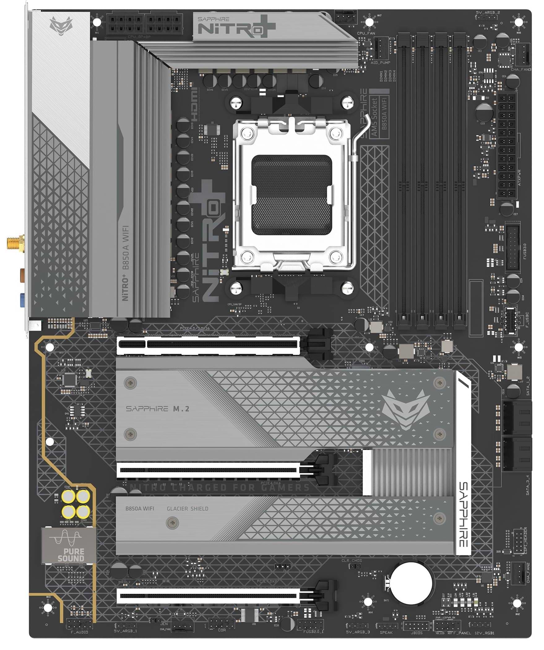 Материнська плата Sapphire NITRO+ B850A WIFI7 DDR5 (52123-03-40G)