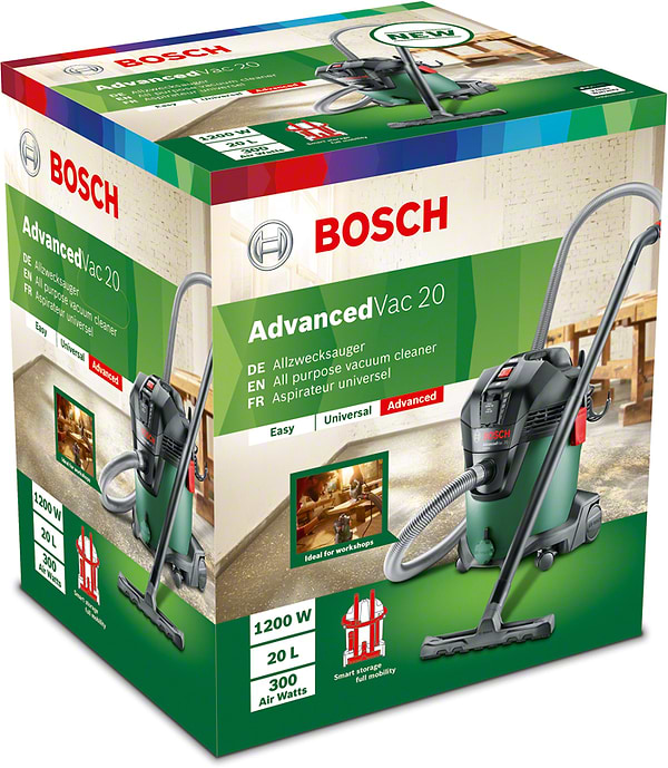 Фото - Пилосос для сухого прибирання з мішком Bosch AdvancedVac 20 (0.603.3D1.200)