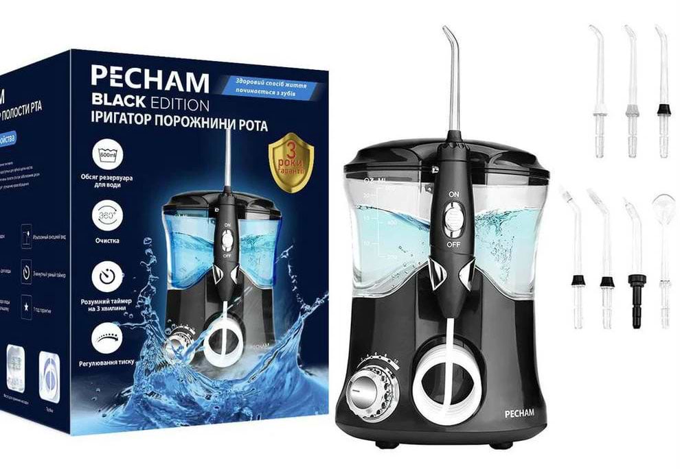 Купити Іригатор Pecham Professional Black (6902018567809) - Фото 1 Іригатор Pecham Professional Black (6902018567809) - Фото 1