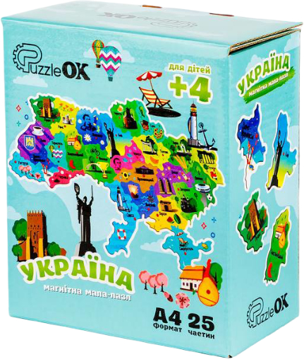Фото - Пазлы (5-7 лет) PuzzleOk Карта Украины (PuzA4-22926)