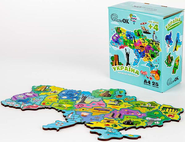 Фото - Пазлы (5-7 лет) PuzzleOk Карта Украины (PuzA4-22926)