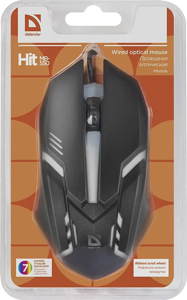 Фото - Мышь проводная игровая Defender Hit MB-550 (52550)