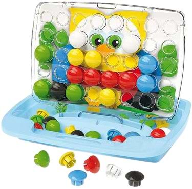 Мозаїка для малюків Quercetti (Великі фішки (33 мм, 48 шт.) + Дошка-кейс) (4210-Q)