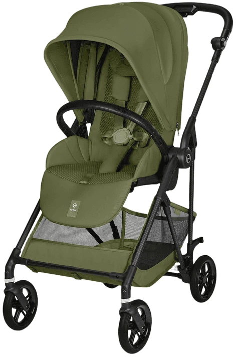 Коляска прогулочная Cybex Melio Carbon Moss Green з бампером (526000785)