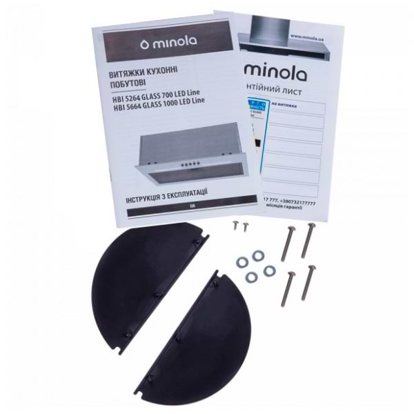 Фото - Витяжка вбудована Minola HBI 5264 BL GLASS 700 LED Line