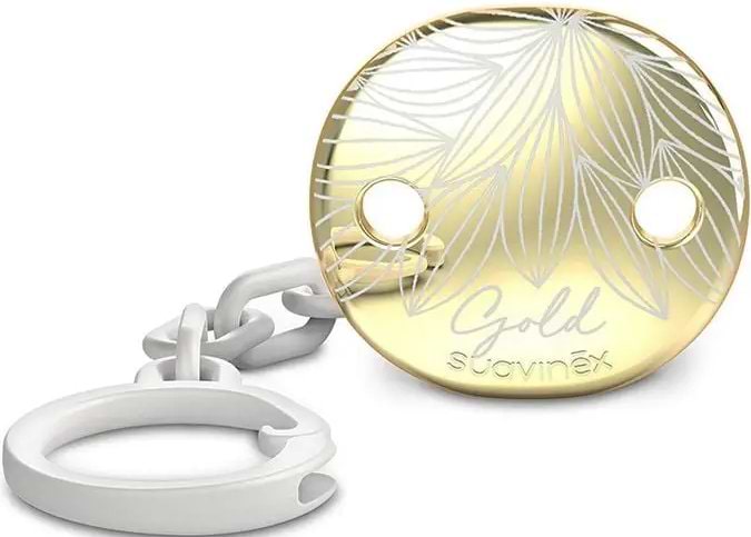 Держатель пустышек Suavinex Gold Edition белый (307866)